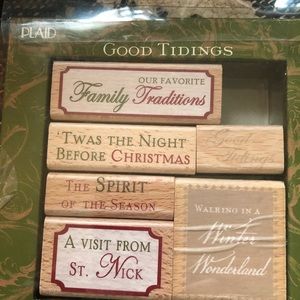 Christmas rubber stamps Plaid brand cute set